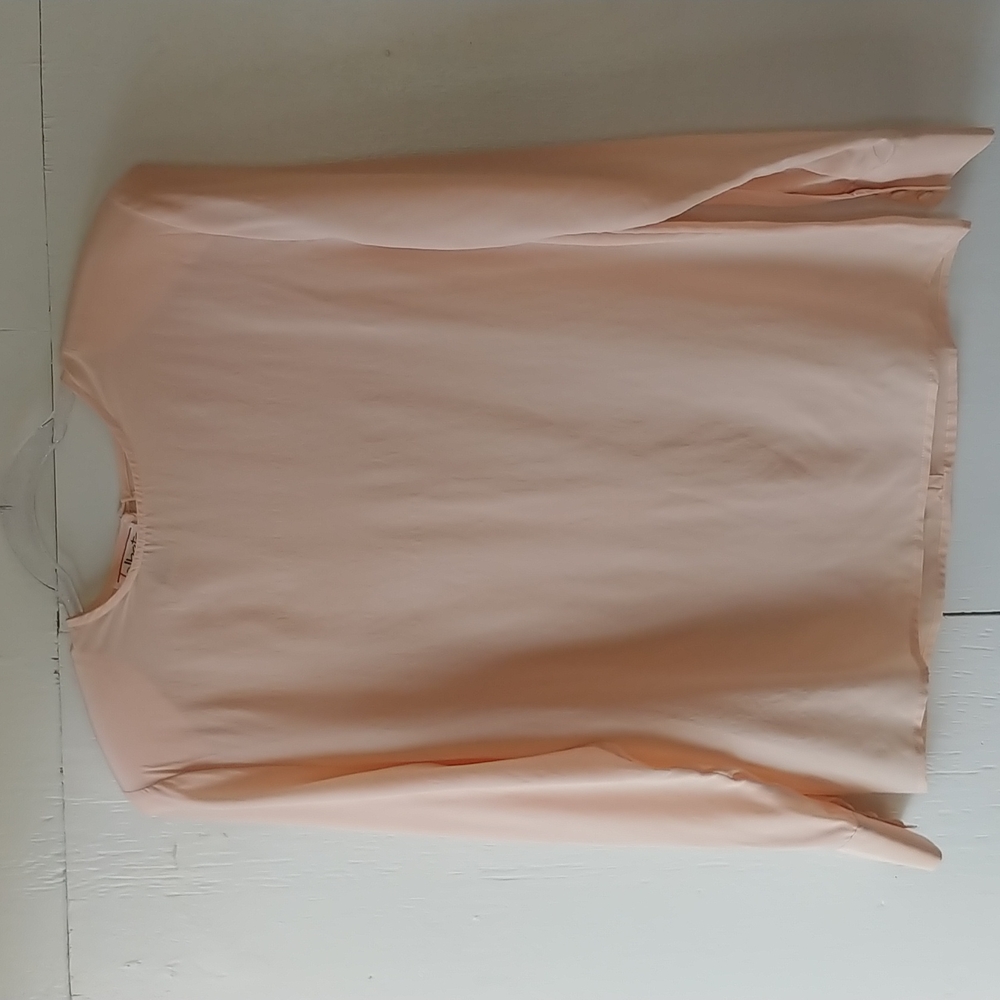 Vintage Talbots Silk Long Sleeve Pullover Pale Pastel Pink Top SZ 10